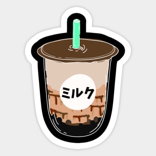 Milk Cow Kawaii Farmer Tea Japan Sticker